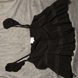 LA Hearts Black Elegant Top Size S